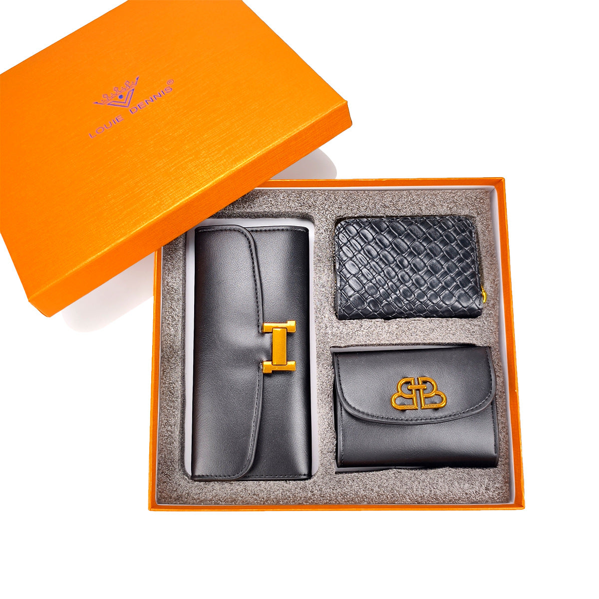 Retro PU Leather Women's Wallet Set with Gift Box