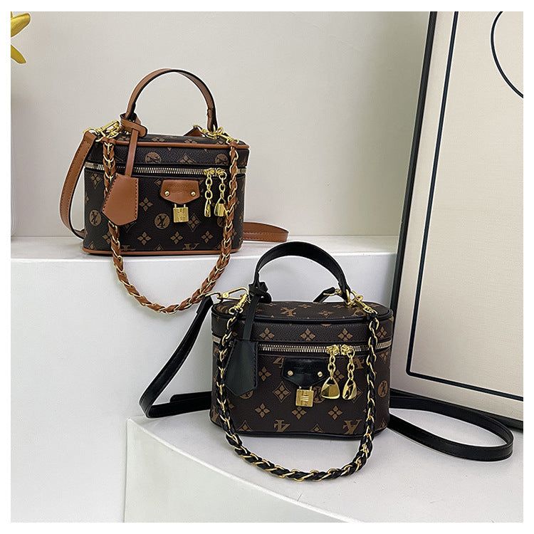 Retro Print Box Bag