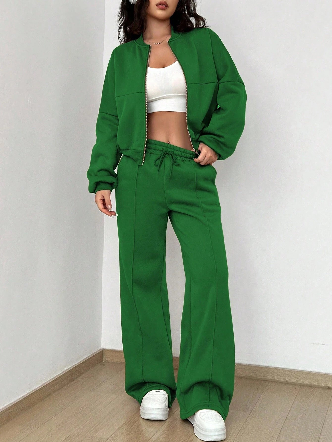 **Trendy Cardigan Slim Fit Two-Piece Set for Women**