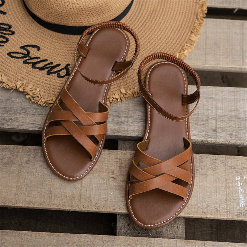 Roman Style Flat Sandals for Women