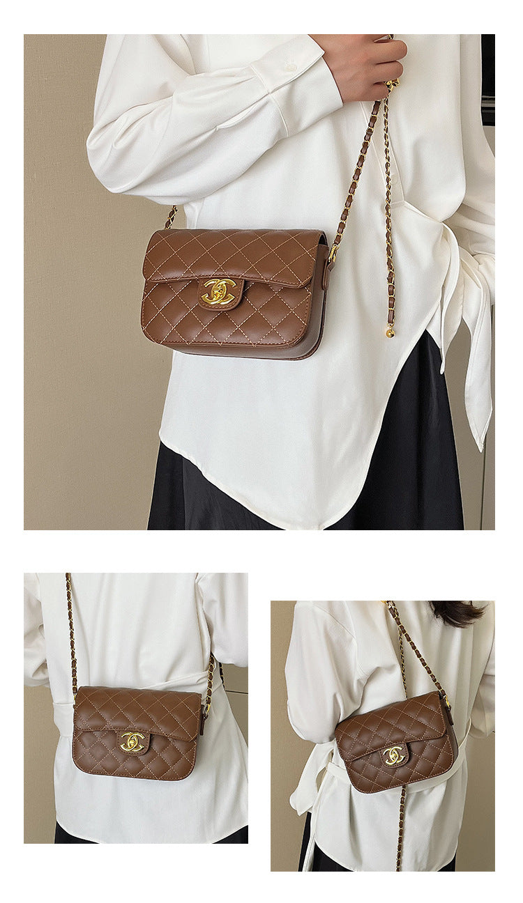Quilted Chain Bag with Small Gold Balls