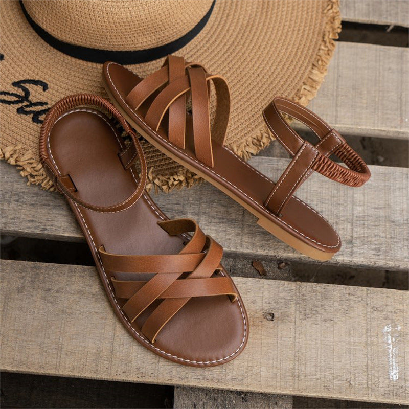 Roman Style Flat Sandals for Women