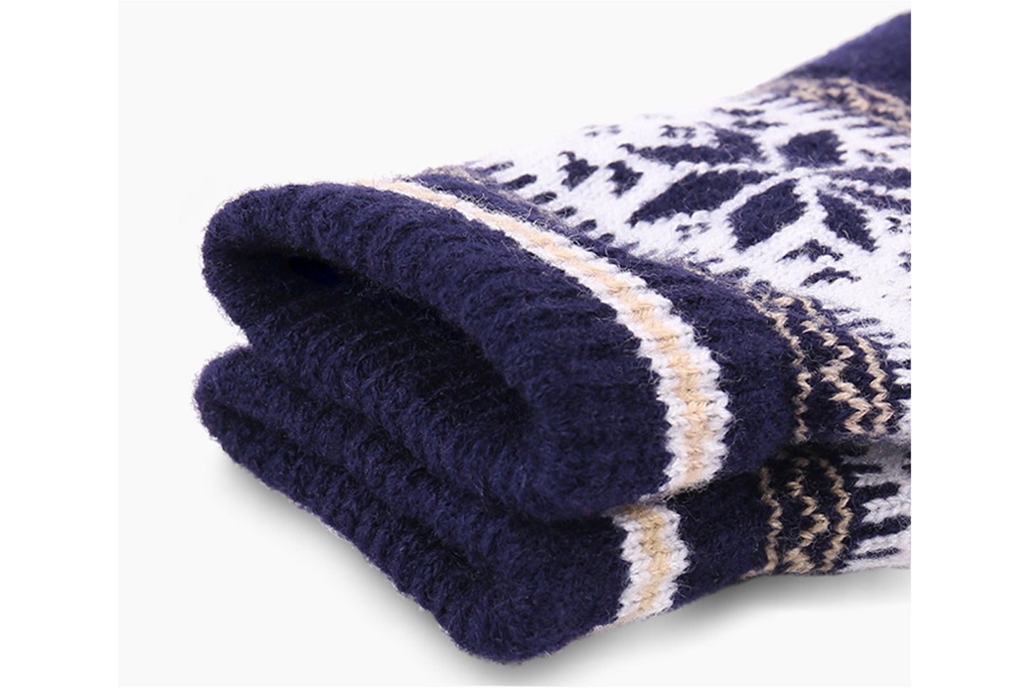 Knitted Snowflake Touchscreen Gloves