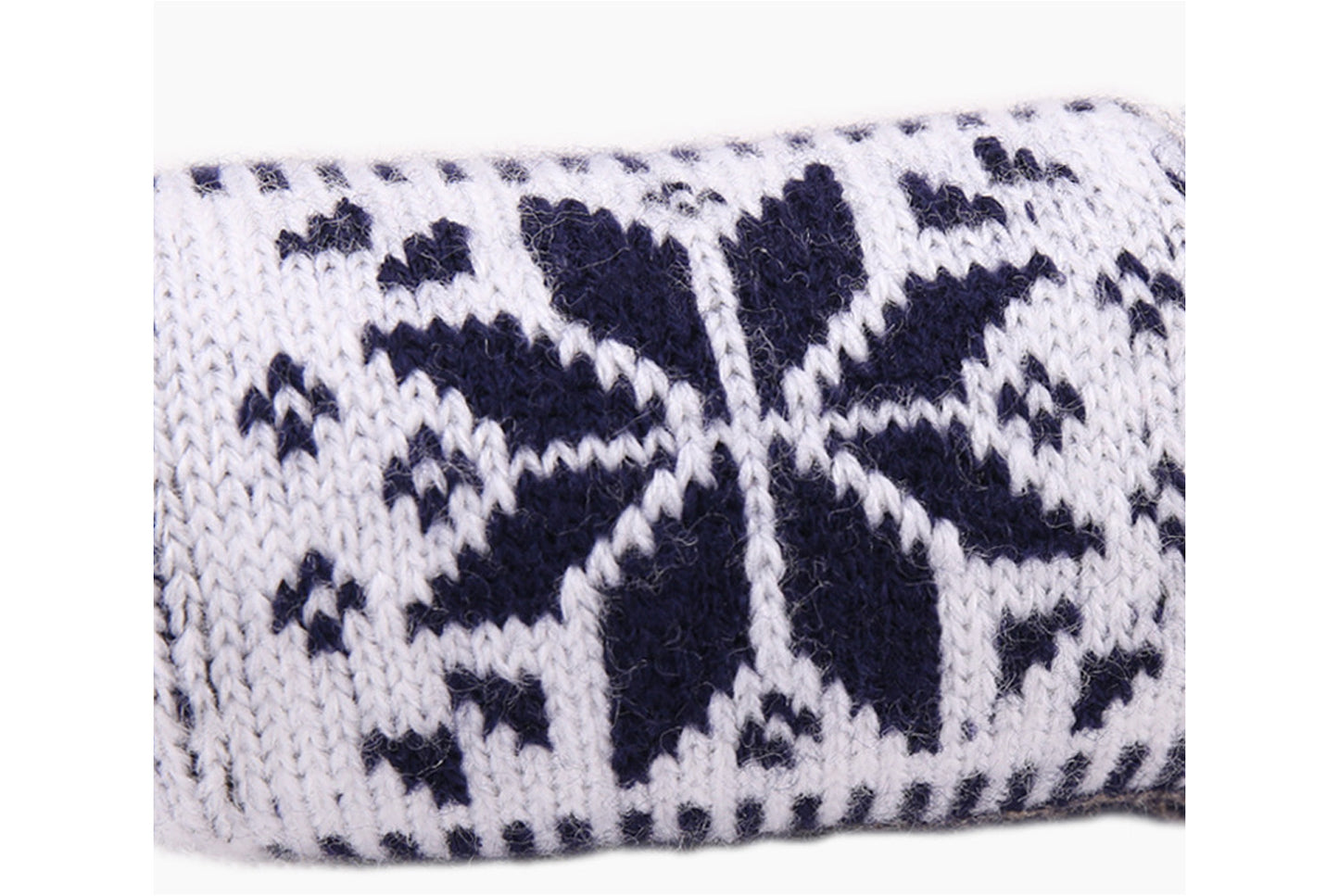 Knitted Snowflake Touchscreen Gloves