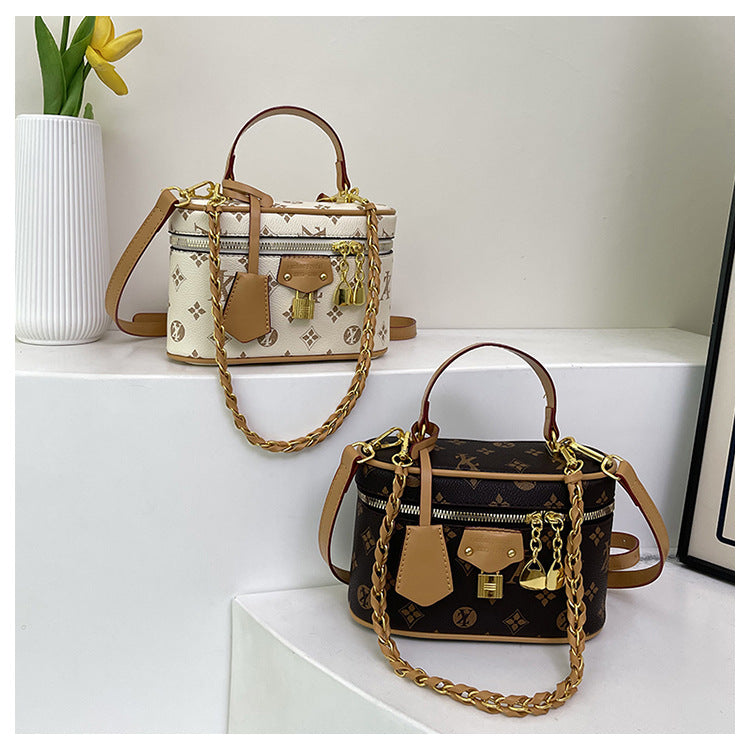 Retro Print Box Bag