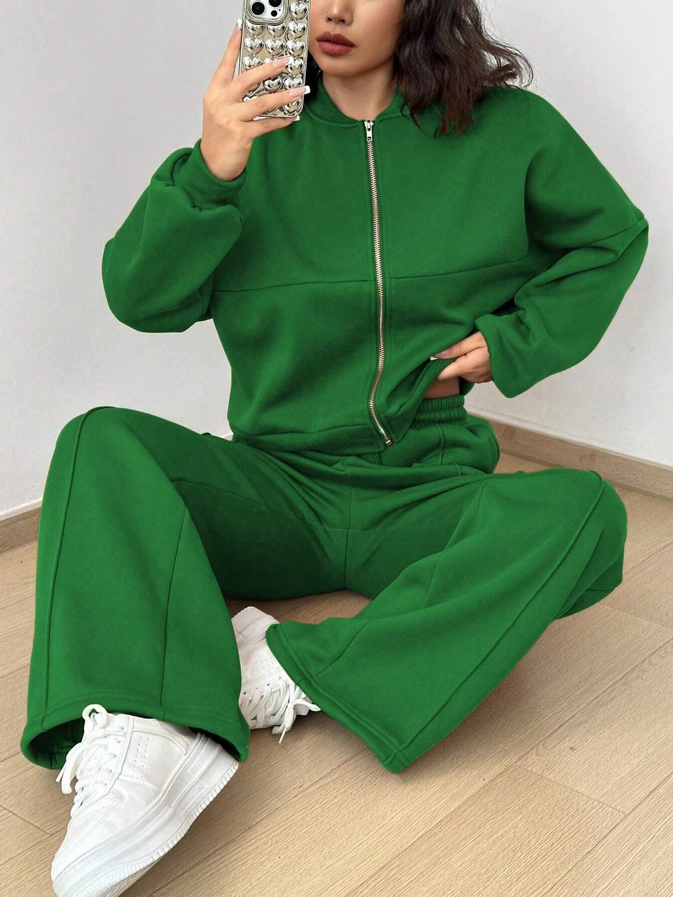 **Trendy Cardigan Slim Fit Two-Piece Set for Women**