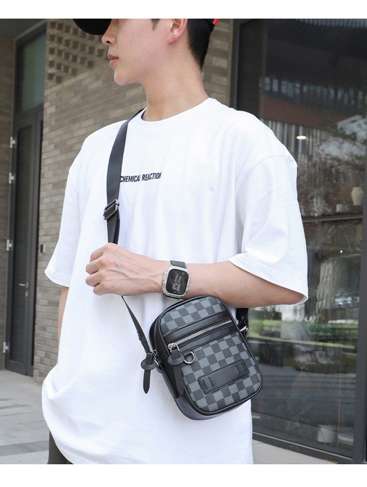 Business Men's Quilted Shoulder Bag