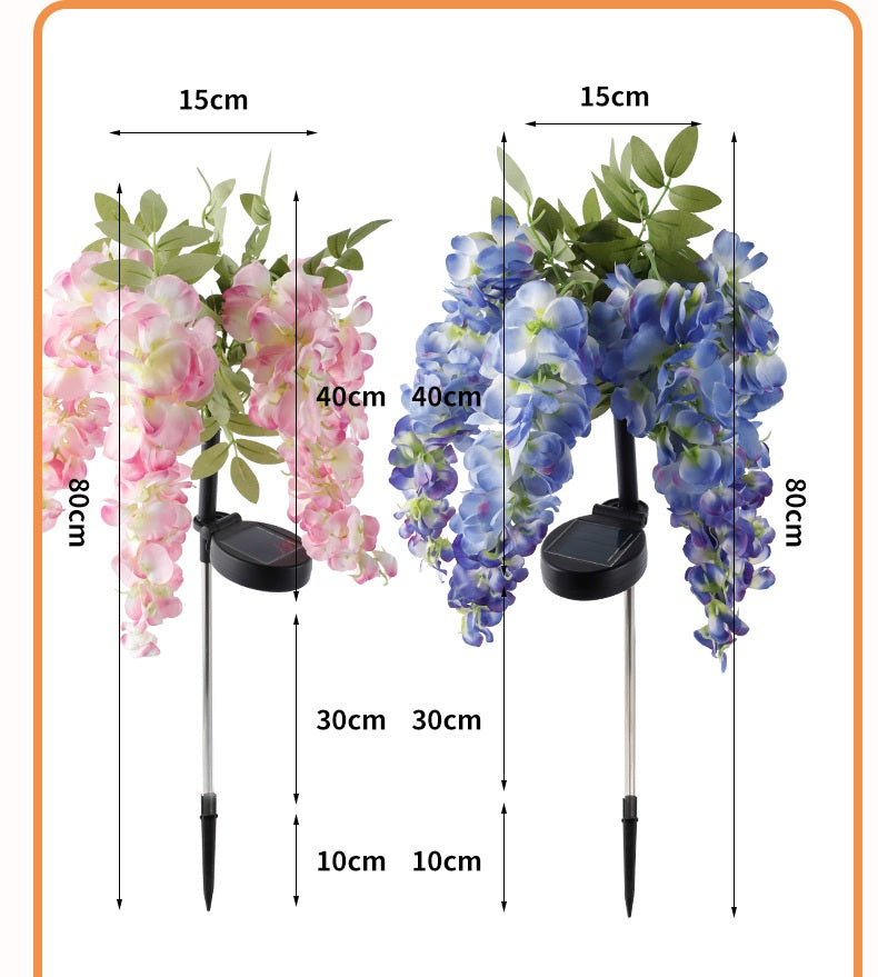 # Solar-Powered Wisteria LED Landscape Light for Courtyards and Lawns