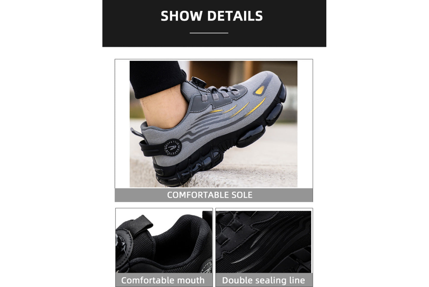 All-Season Breathable Flyknit Safety Shoes