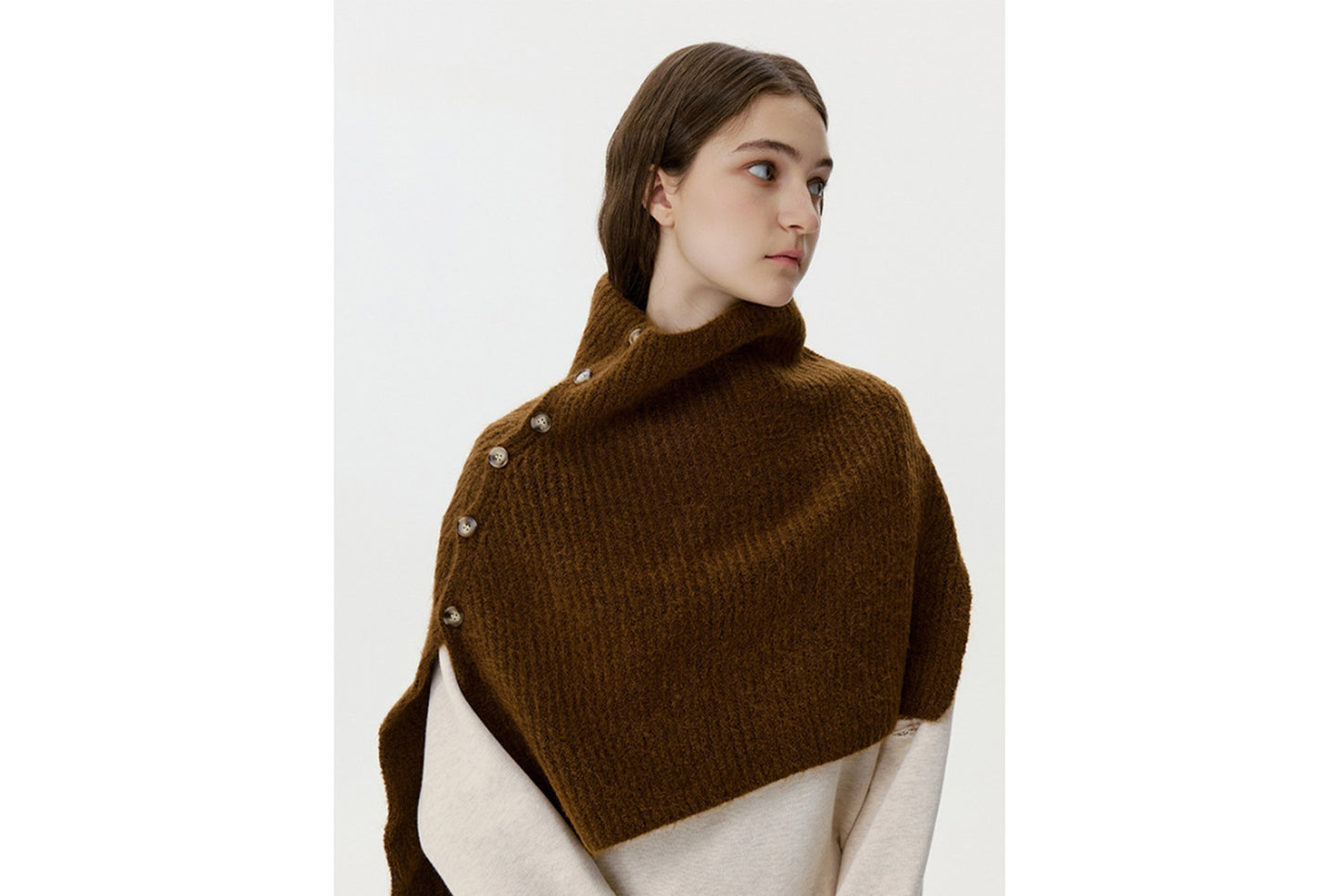 Knitted Button-Down Shawl