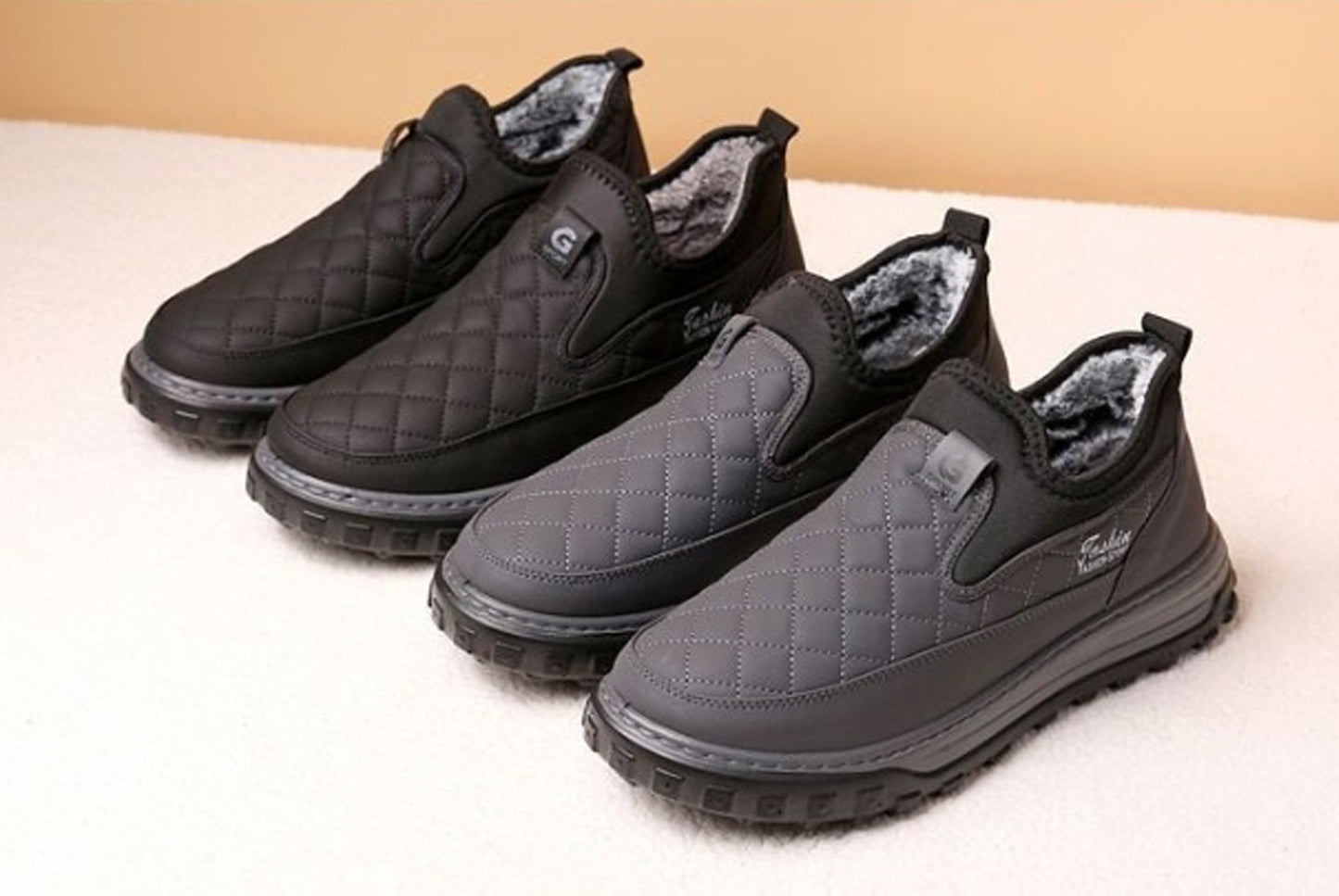 Winter Fleece-Lined Warm Men's Cotton Shoes