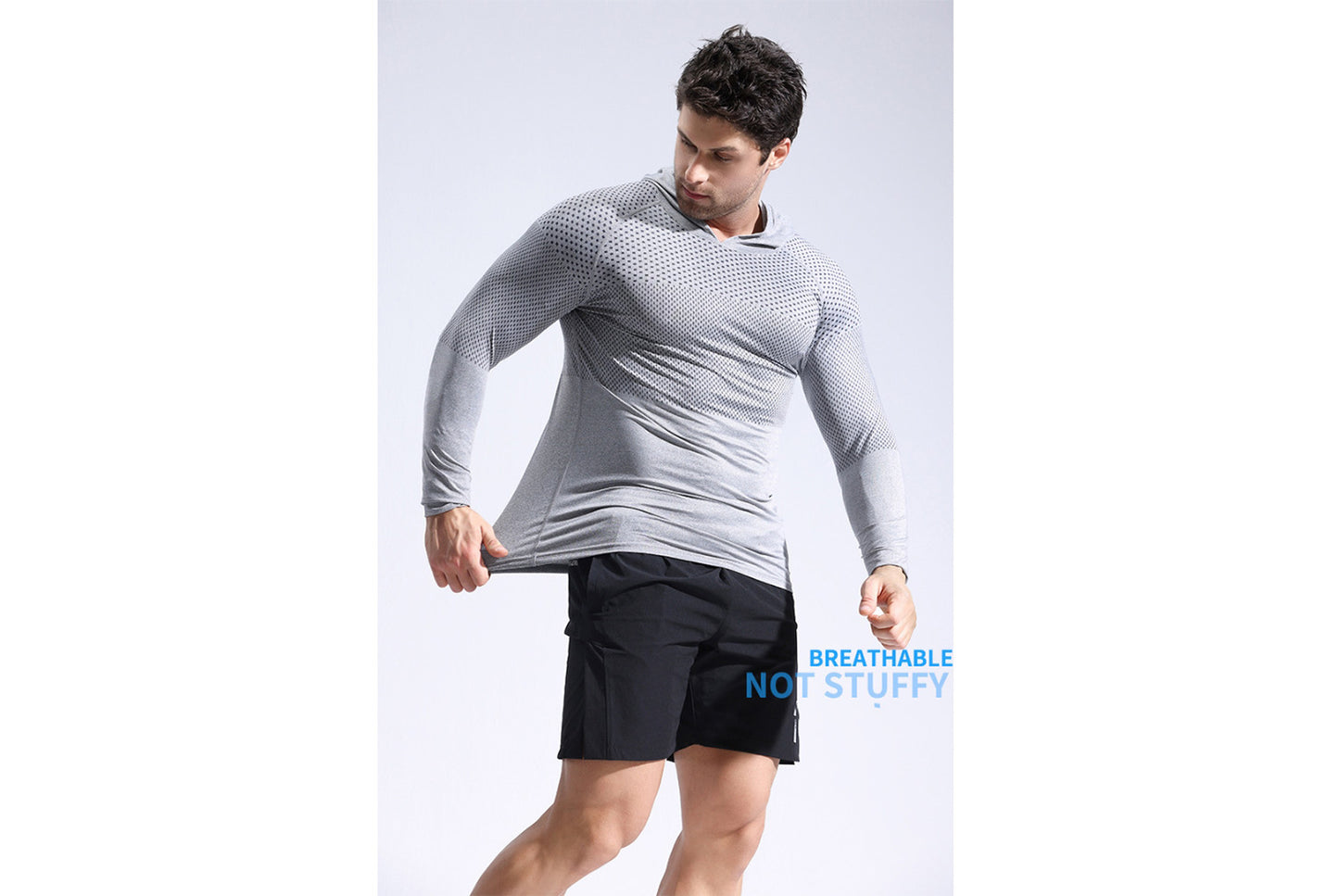 Tight-Fitting Long-Sleeve Sports Shirt