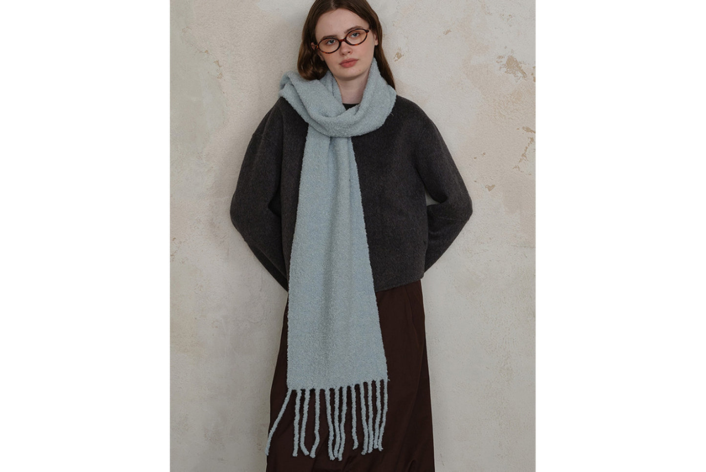80% Wool Tassel Scarf