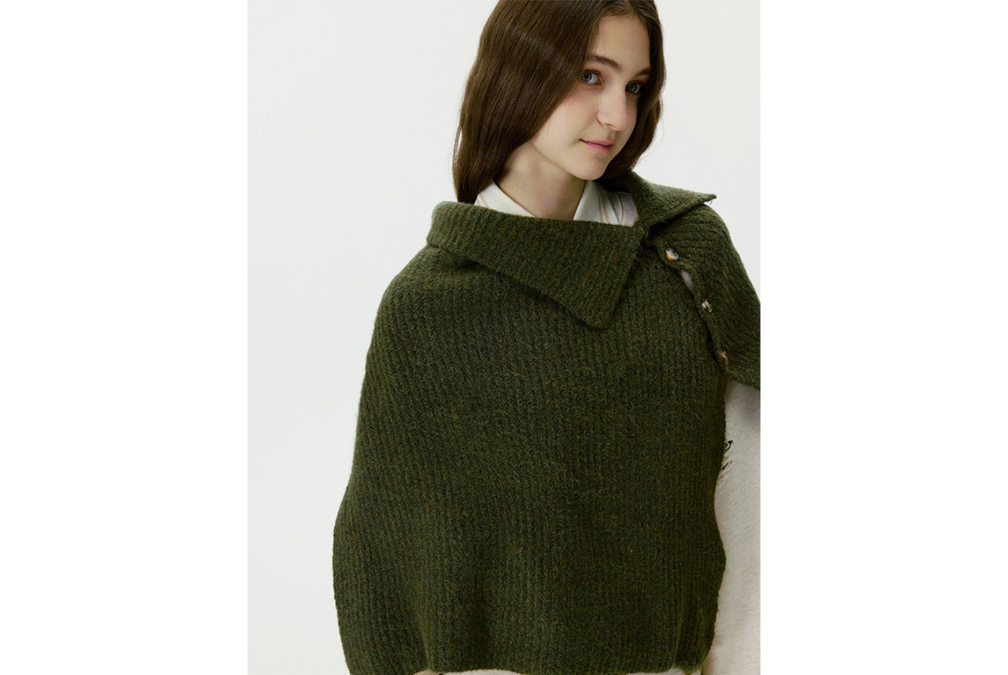 Knitted Button-Down Shawl