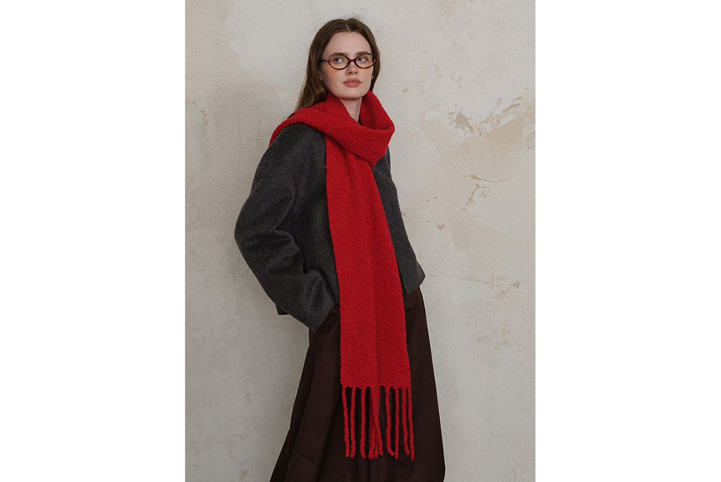 80% Wool Tassel Scarf