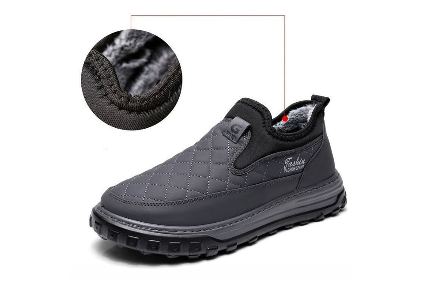 Winter Fleece-Lined Warm Men's Cotton Shoes