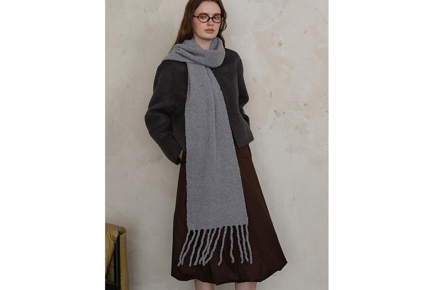 80% Wool Tassel Scarf