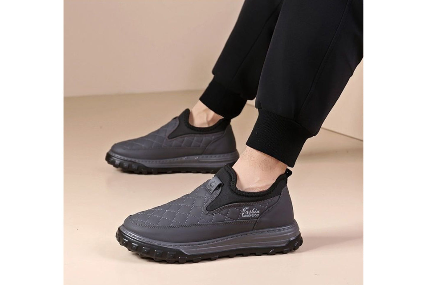 Winter Fleece-Lined Warm Men's Cotton Shoes