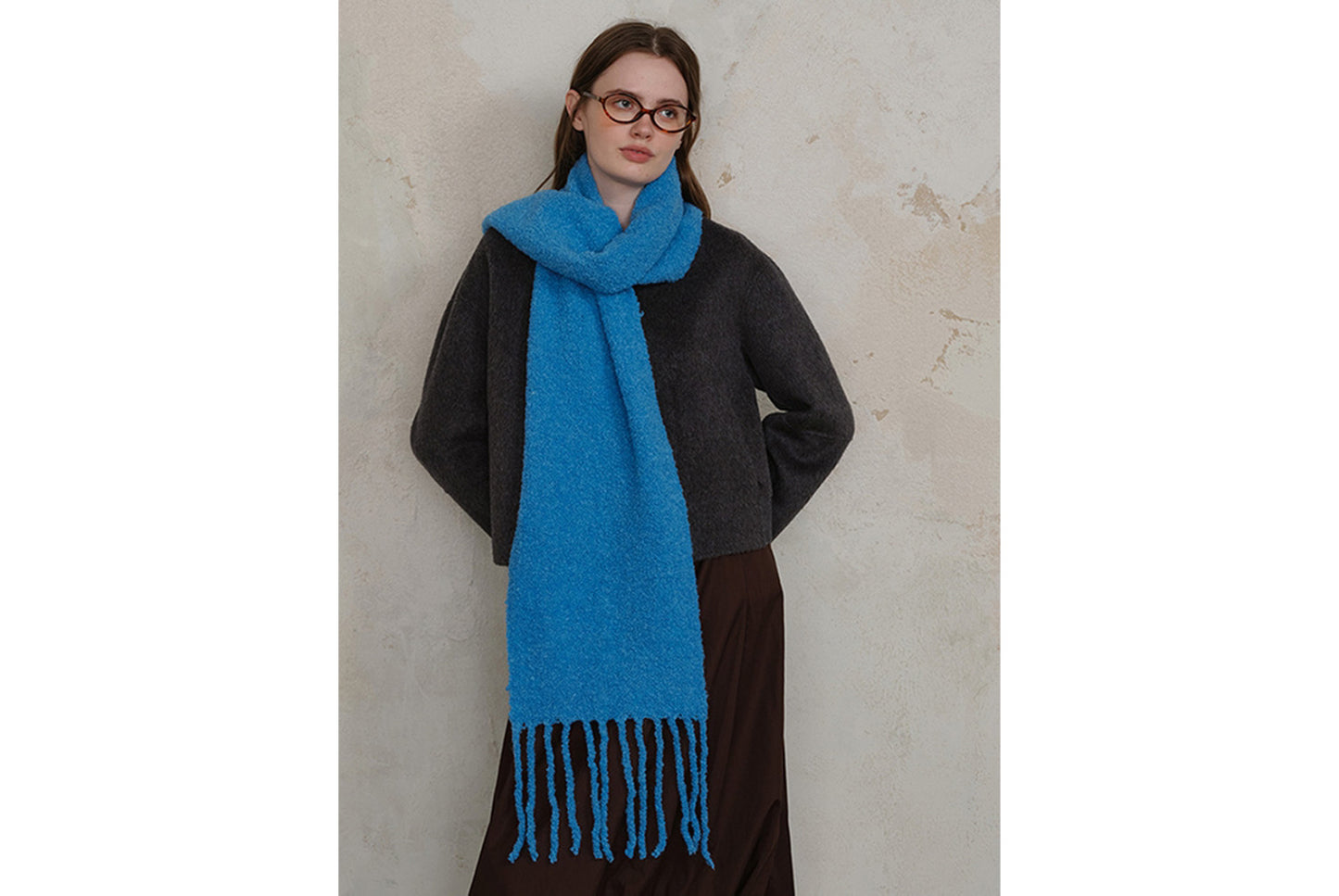 80% Wool Tassel Scarf