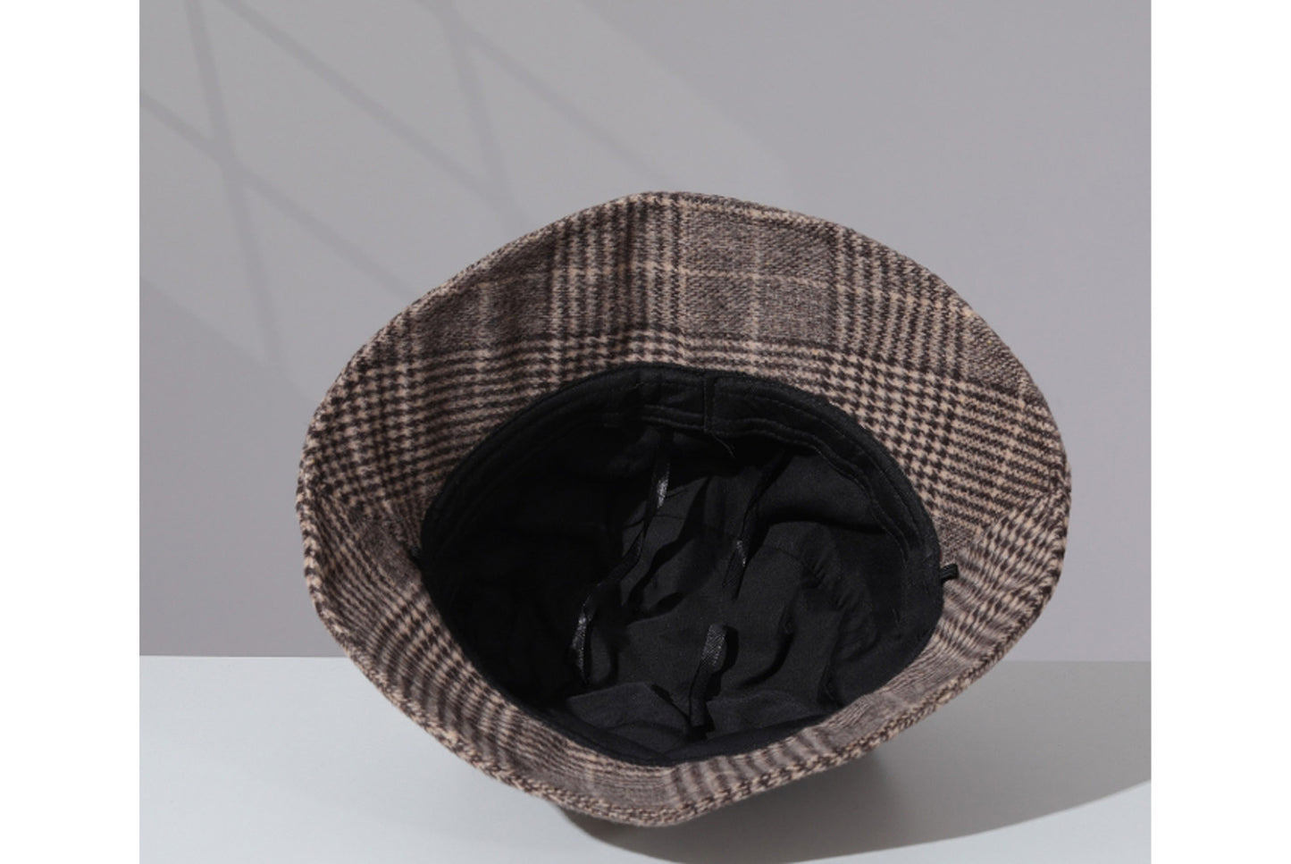 Retro Plaid Wool Bucket Hat