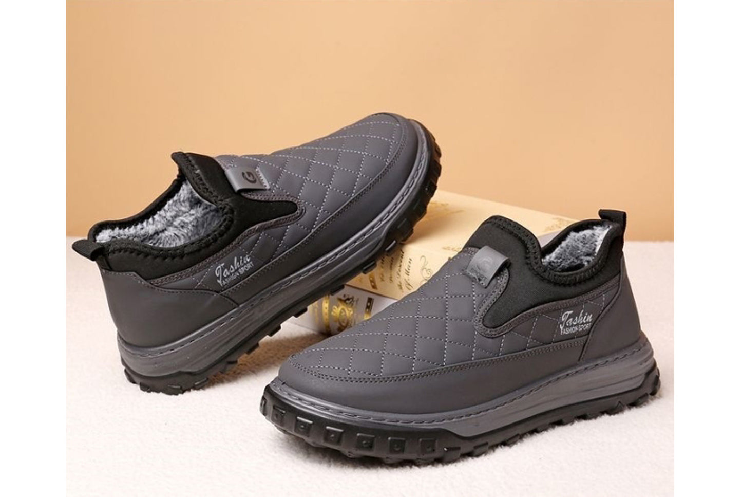 Winter Fleece-Lined Warm Men's Cotton Shoes