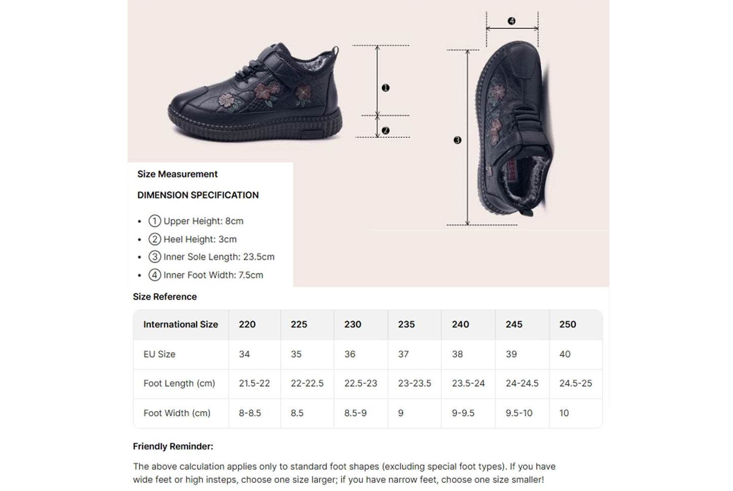 Thickened Fleece-Lined Warm Cotton Shoes