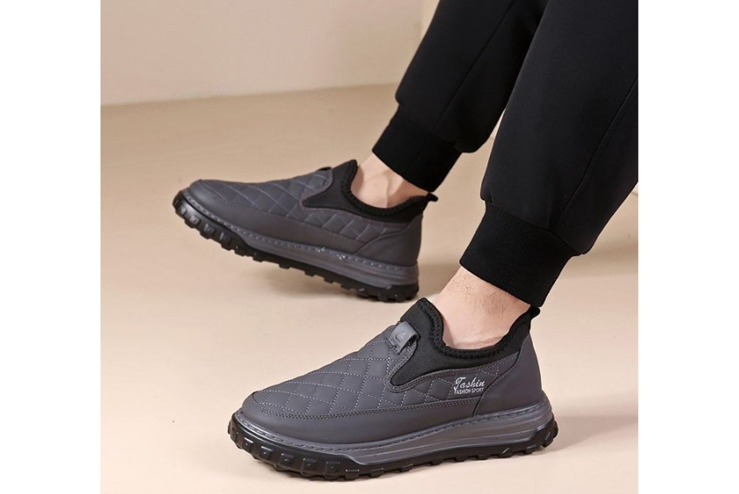 Winter Fleece-Lined Warm Men's Cotton Shoes