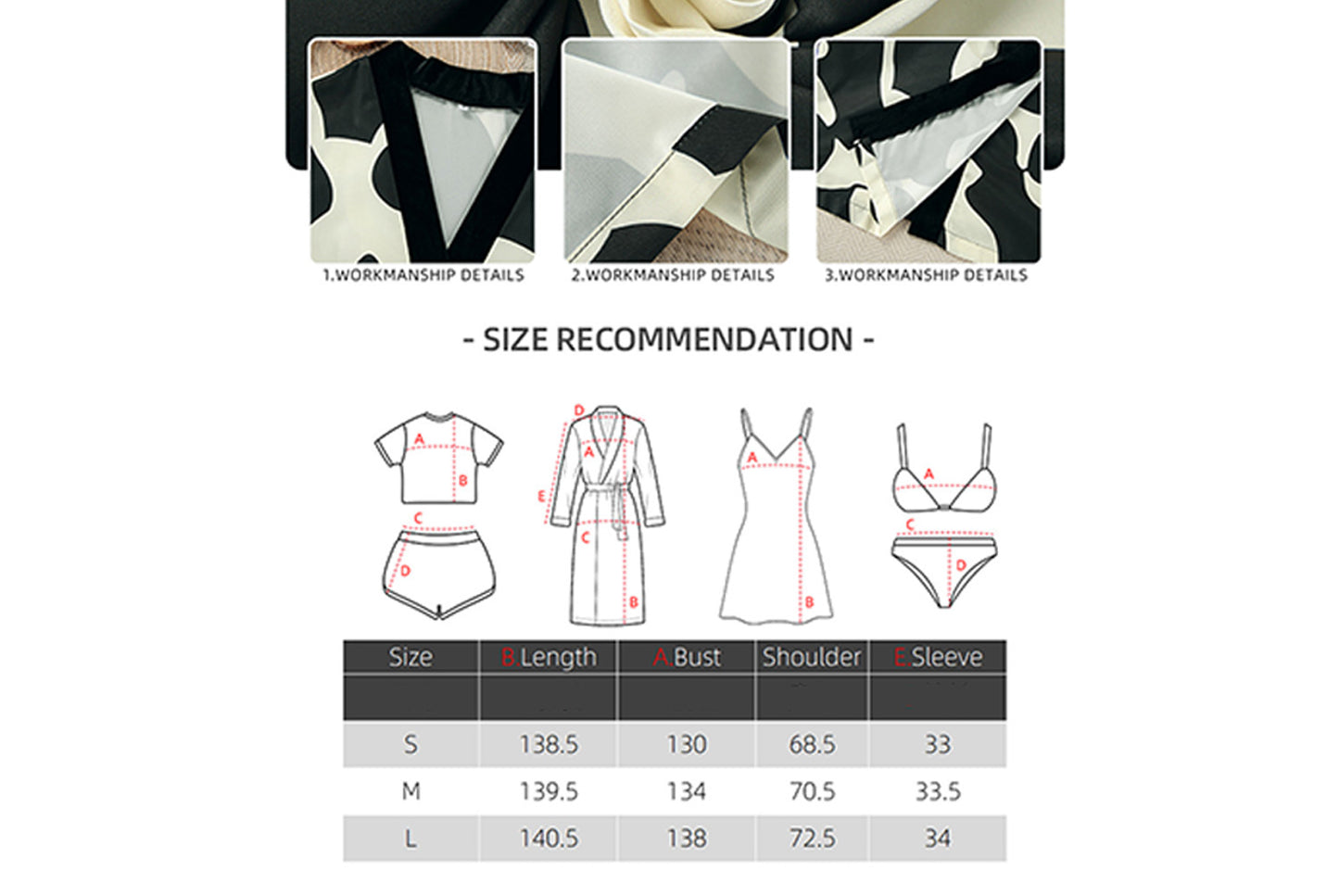 **Women's Loose-fitting Printed Long-sleeved Bathrobe**