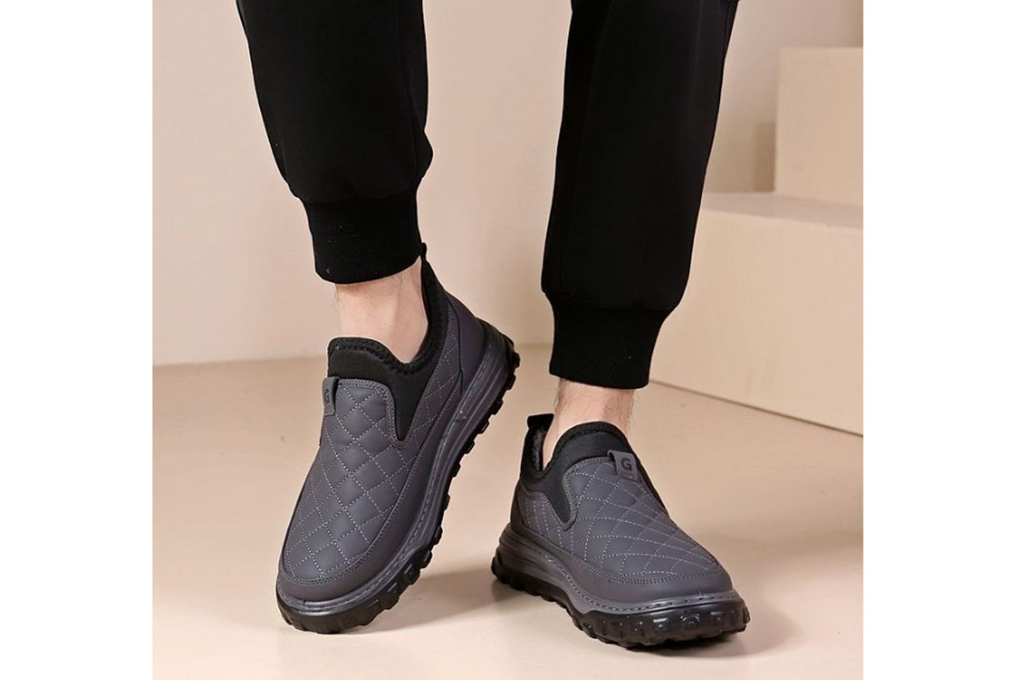 Winter Fleece-Lined Warm Men's Cotton Shoes