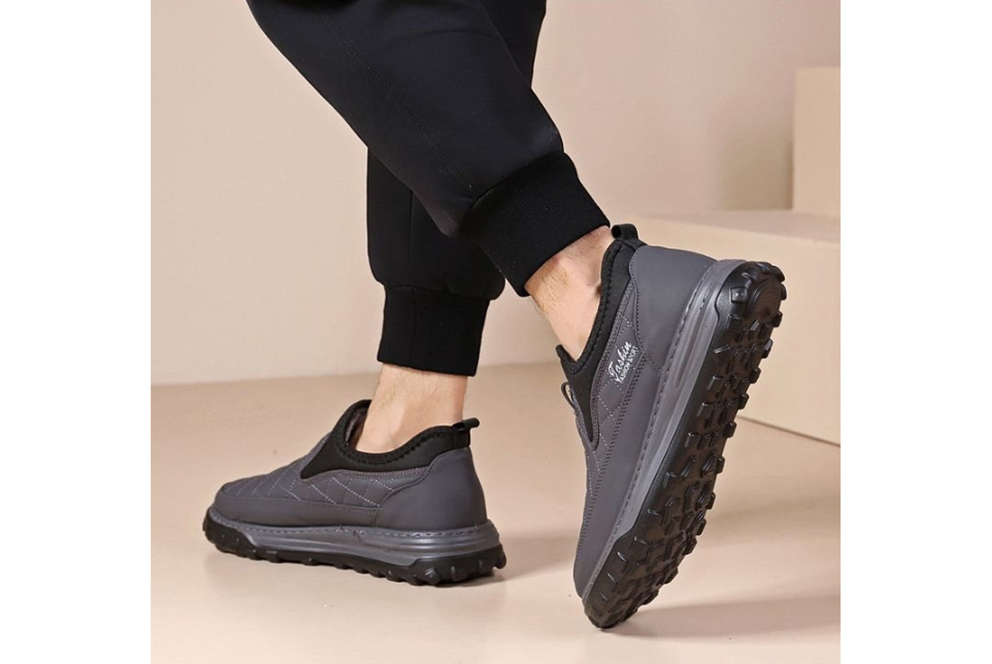 Winter Fleece-Lined Warm Men's Cotton Shoes