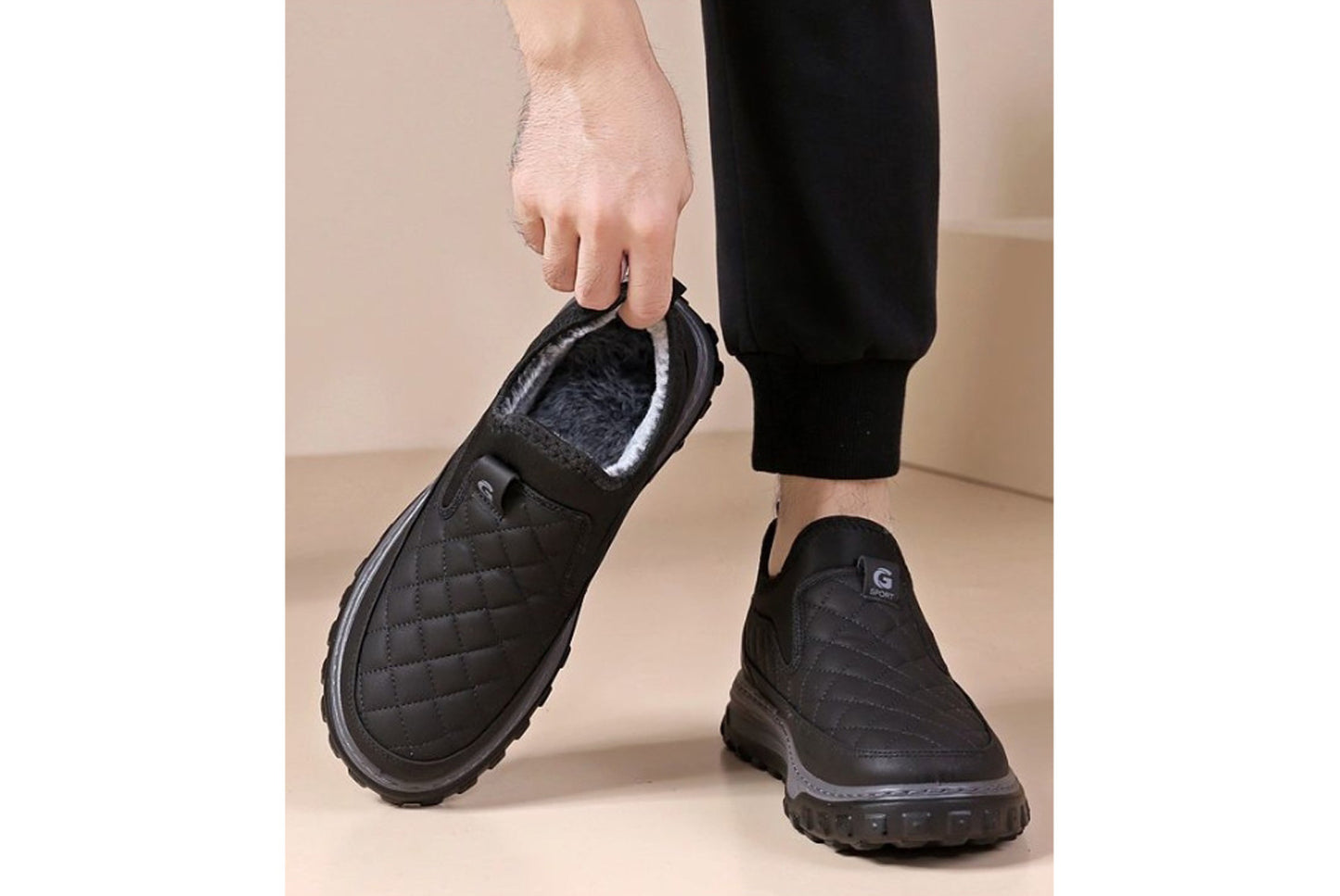 Winter Fleece-Lined Warm Men's Cotton Shoes