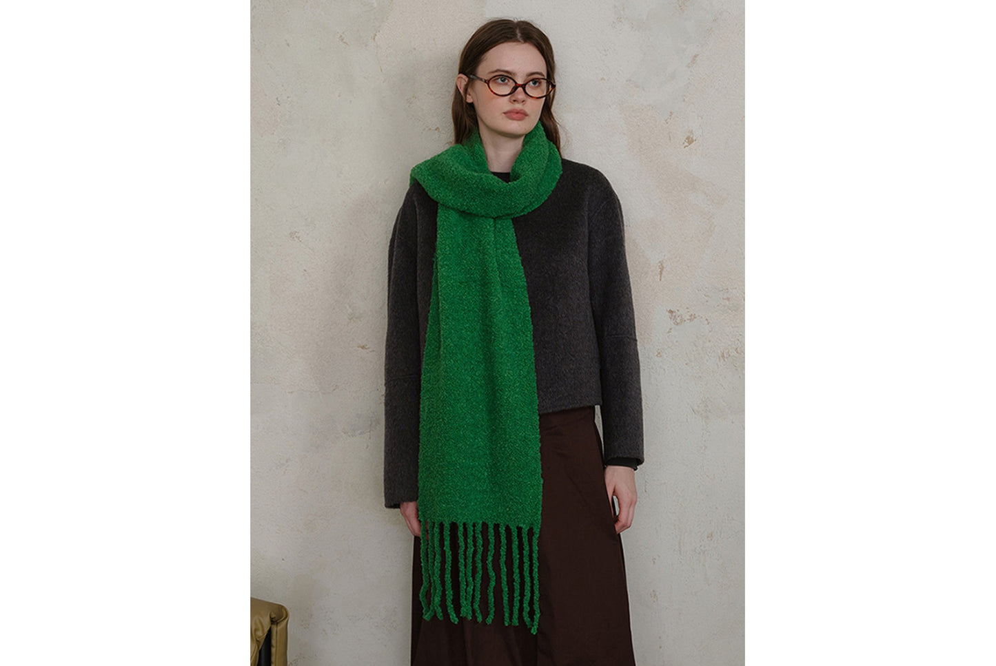 80% Wool Tassel Scarf