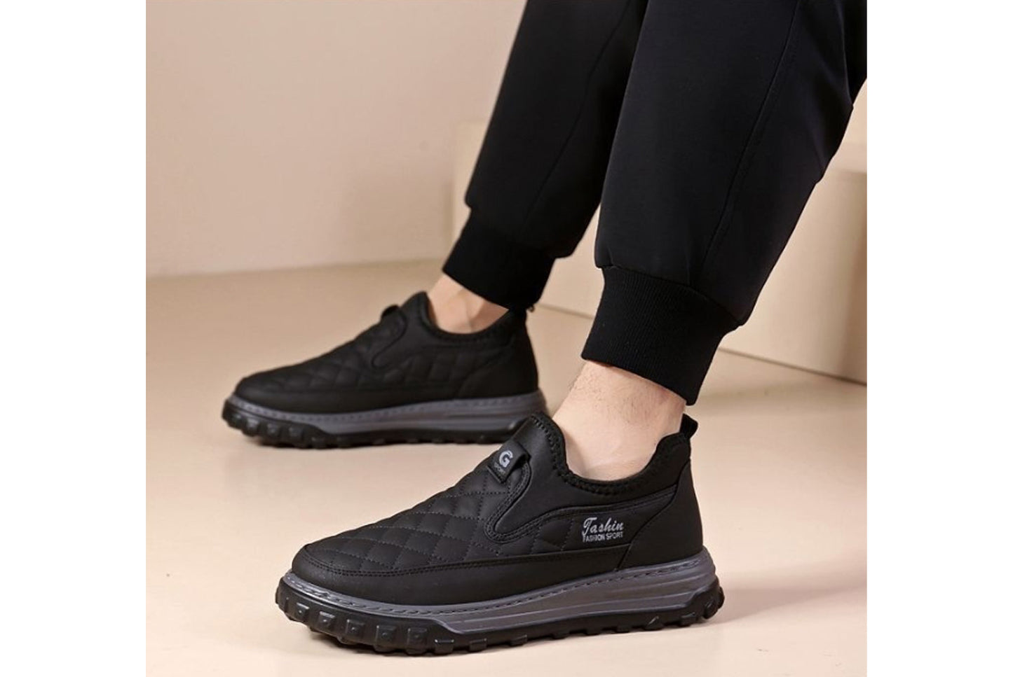 Winter Fleece-Lined Warm Men's Cotton Shoes
