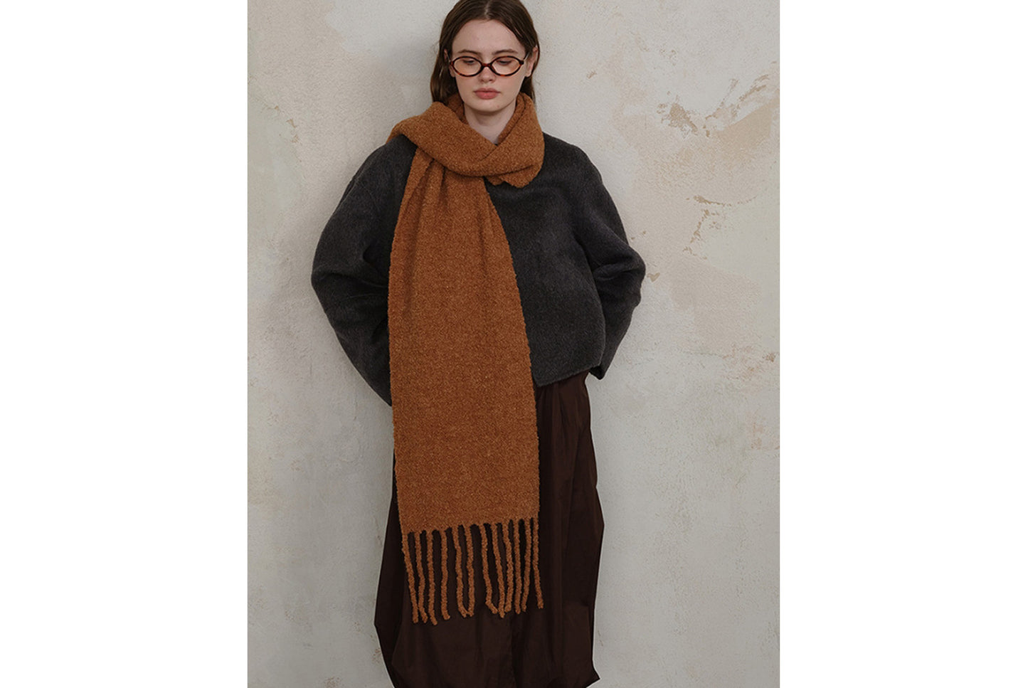 80% Wool Tassel Scarf