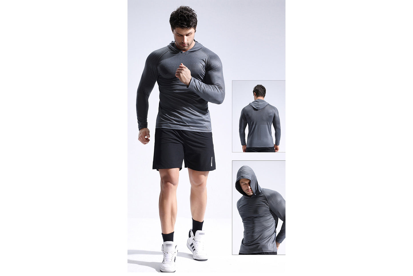 Tight-Fitting Long-Sleeve Sports Shirt