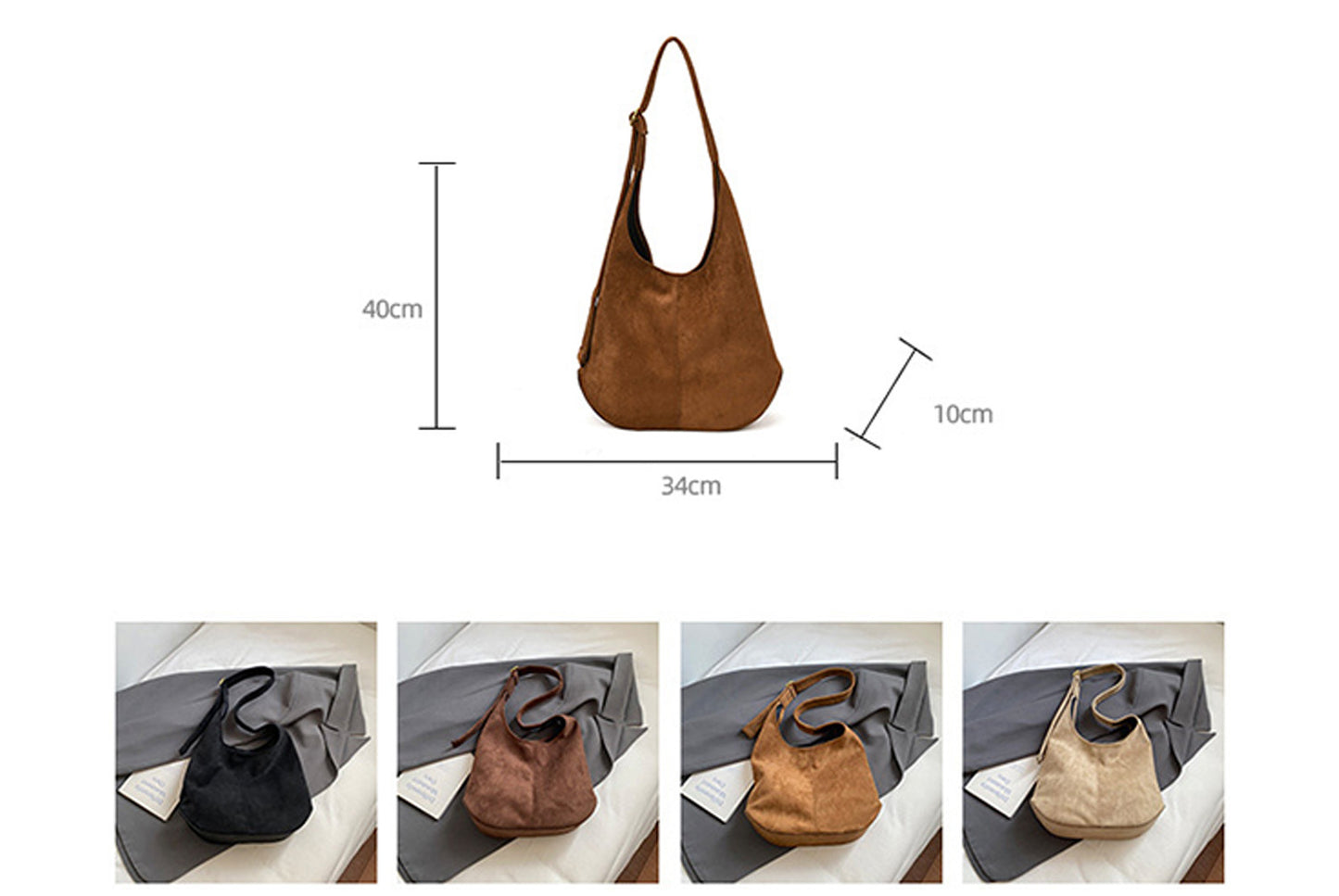 Retro Suede Bucket Bag