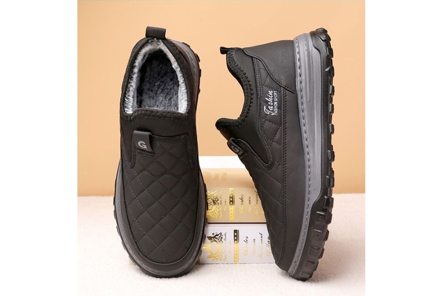 Winter Fleece-Lined Warm Men's Cotton Shoes