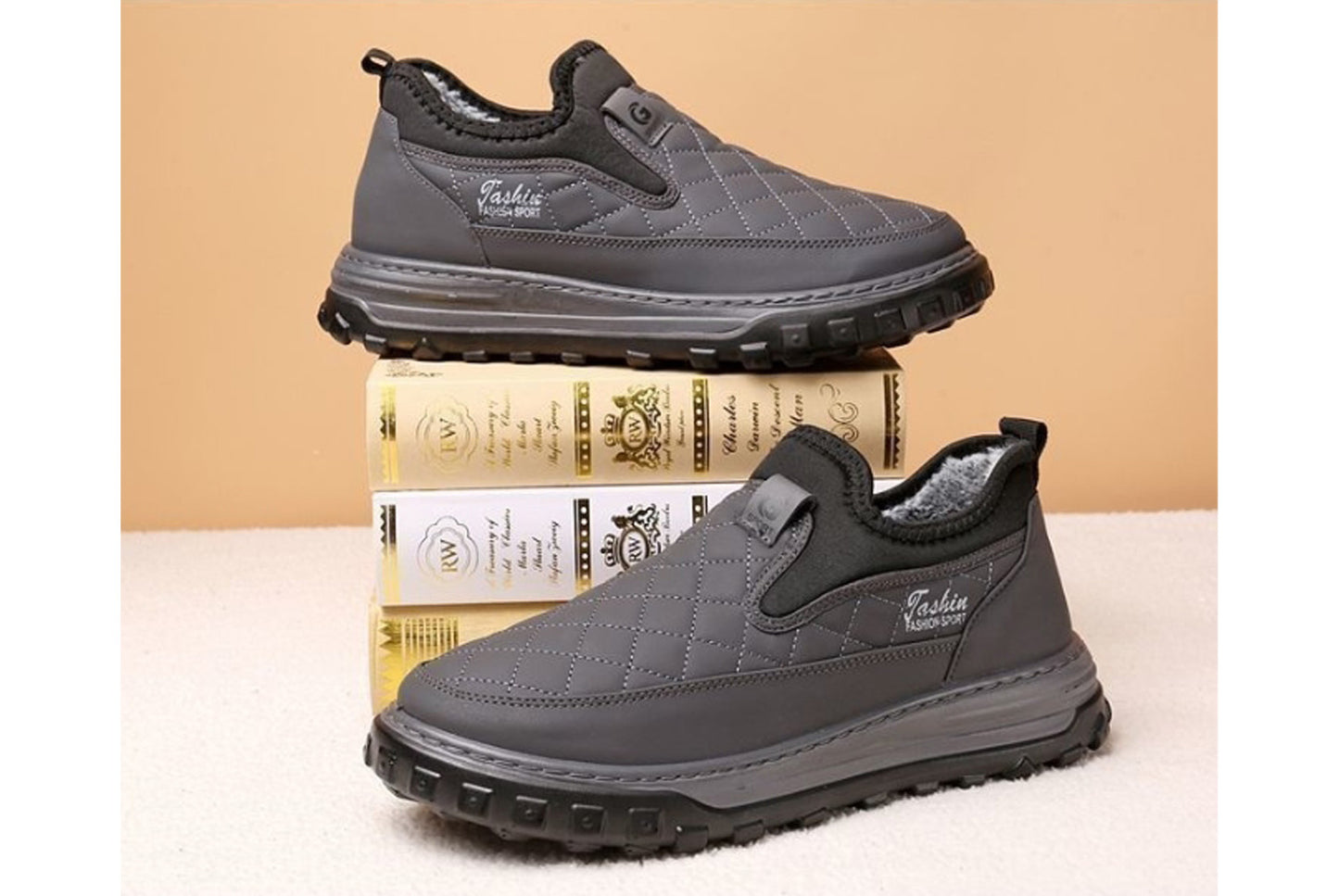 Winter Fleece-Lined Warm Men's Cotton Shoes