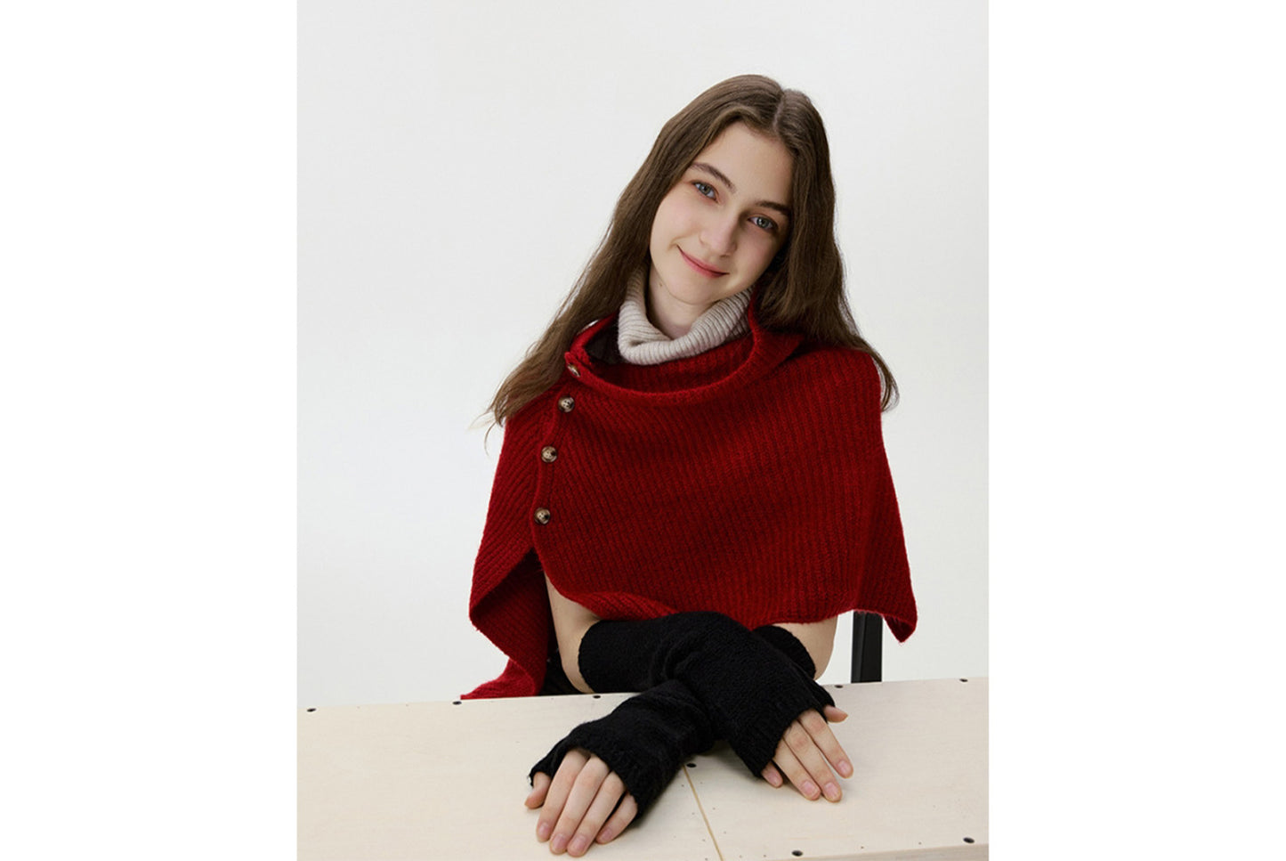 Knitted Button-Down Shawl