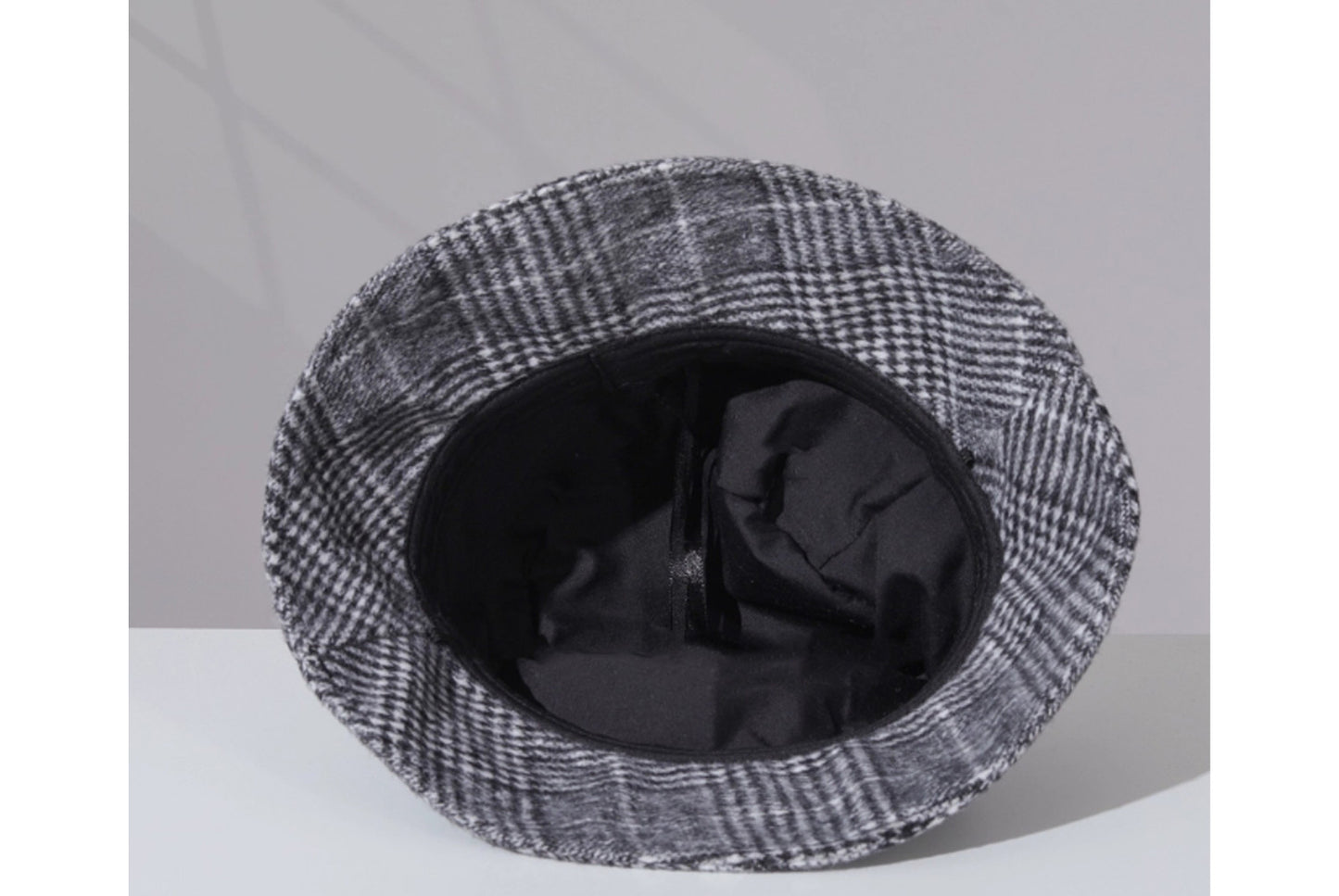 Retro Plaid Wool Bucket Hat