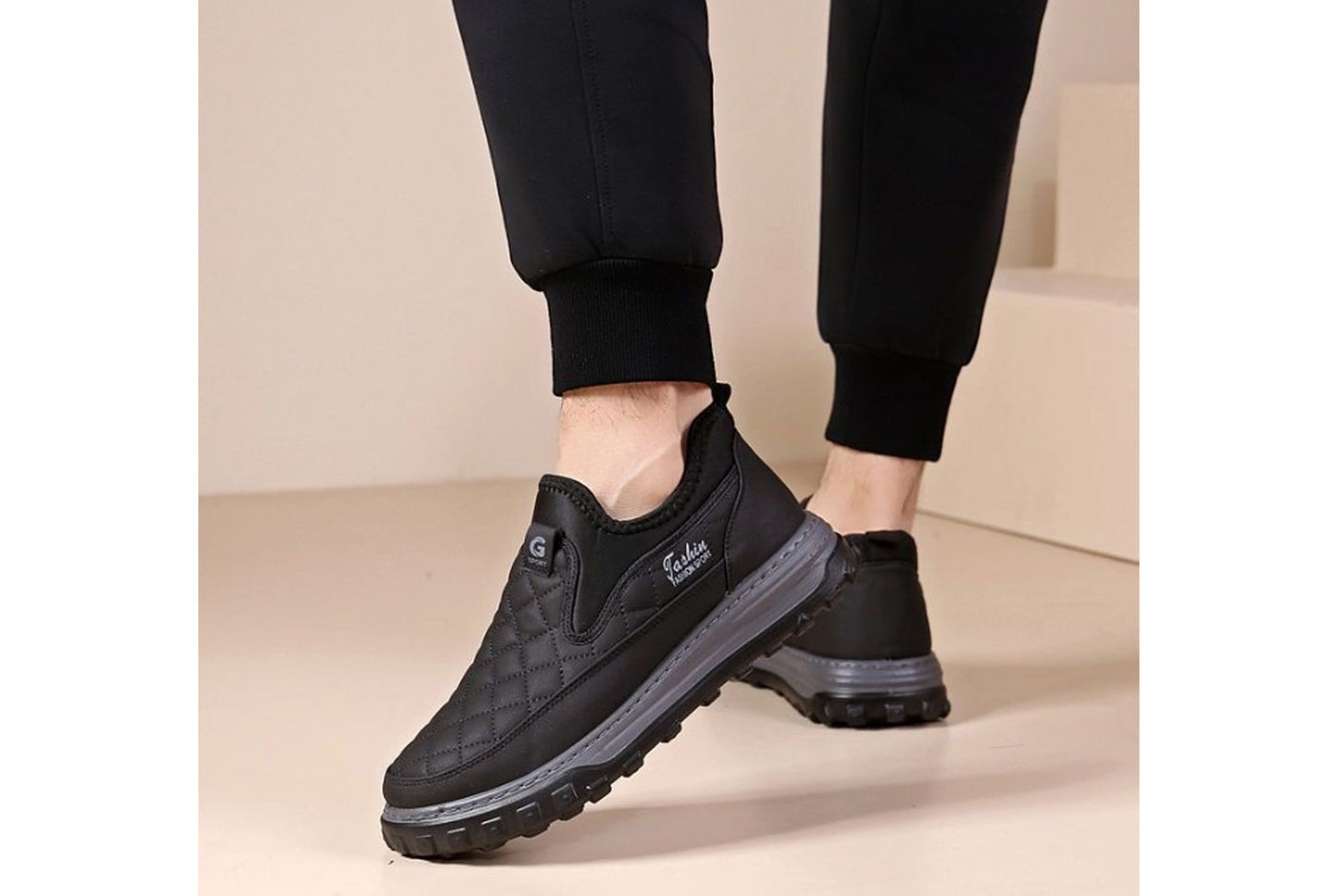Winter Fleece-Lined Warm Men's Cotton Shoes