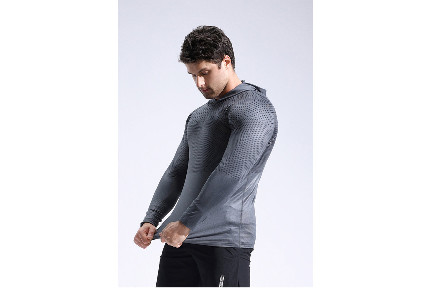 Tight-Fitting Long-Sleeve Sports Shirt