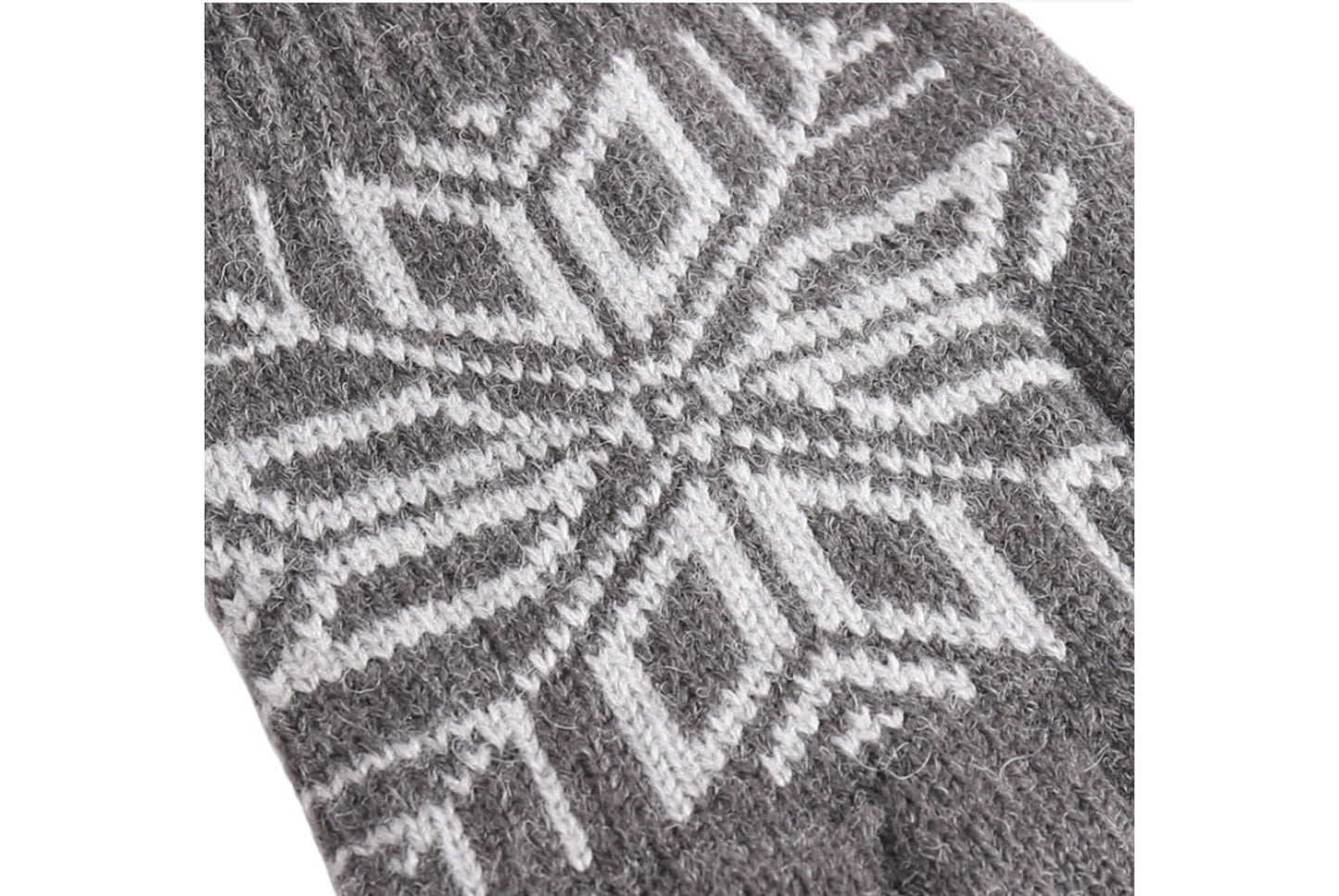 **Double-Layer Touchscreen Gloves, Winter Warm Knitted Style**