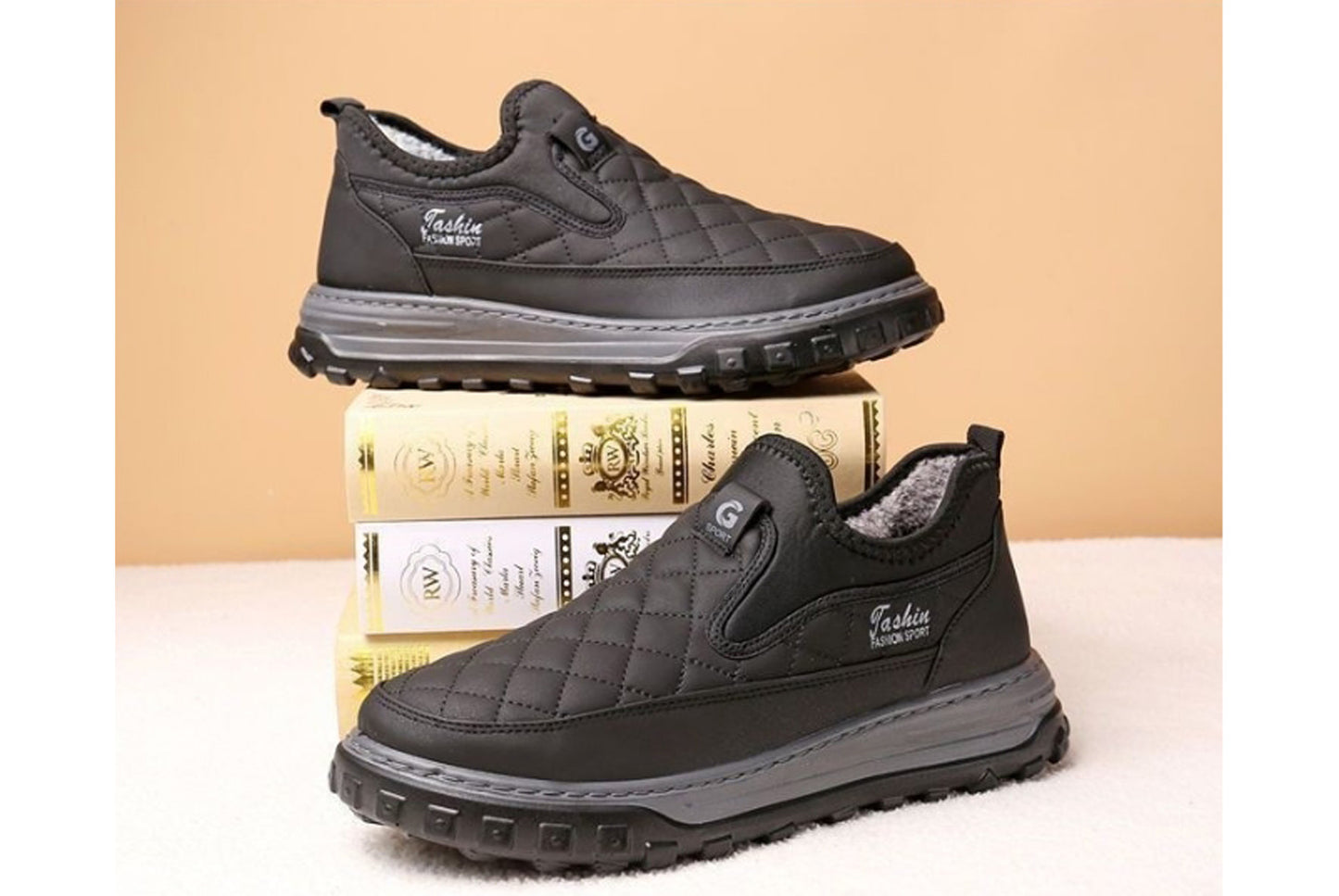 Winter Fleece-Lined Warm Men's Cotton Shoes