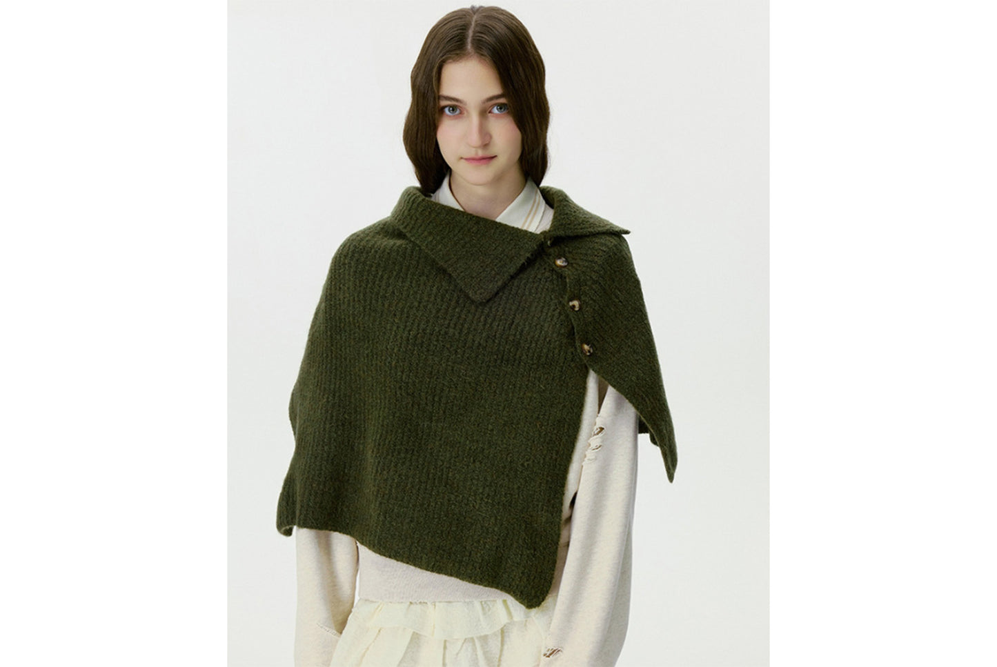 Knitted Button-Down Shawl