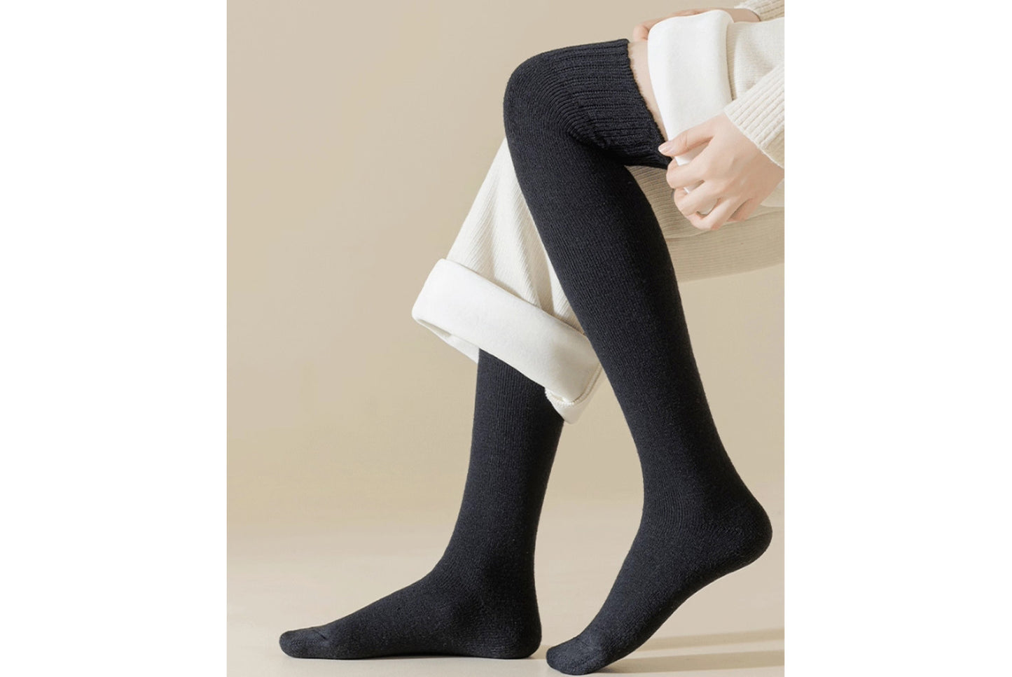 Extra Thick Over-the-Knee Calf Socks(2-Pair Pack)