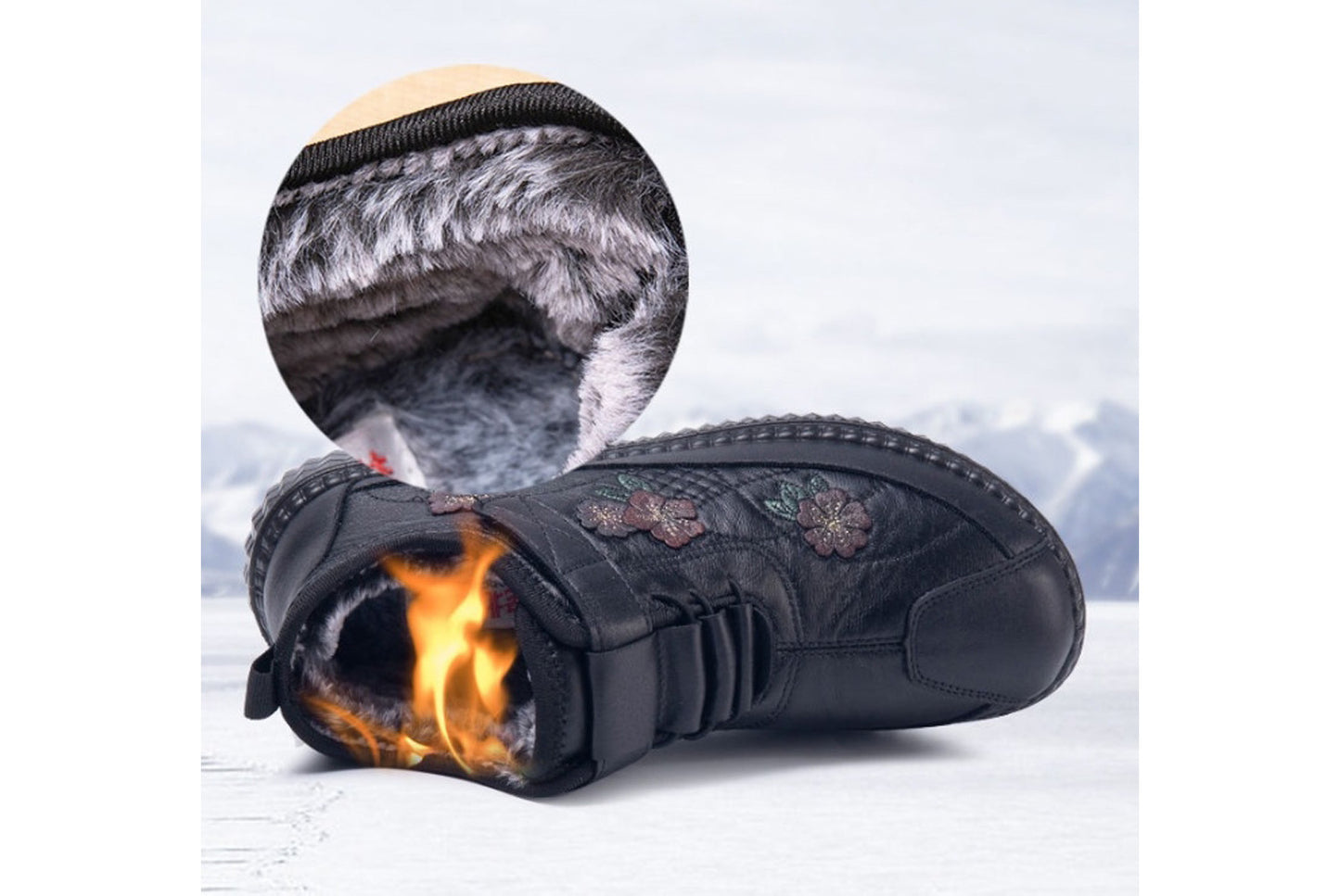 Thickened Fleece-Lined Warm Cotton Shoes