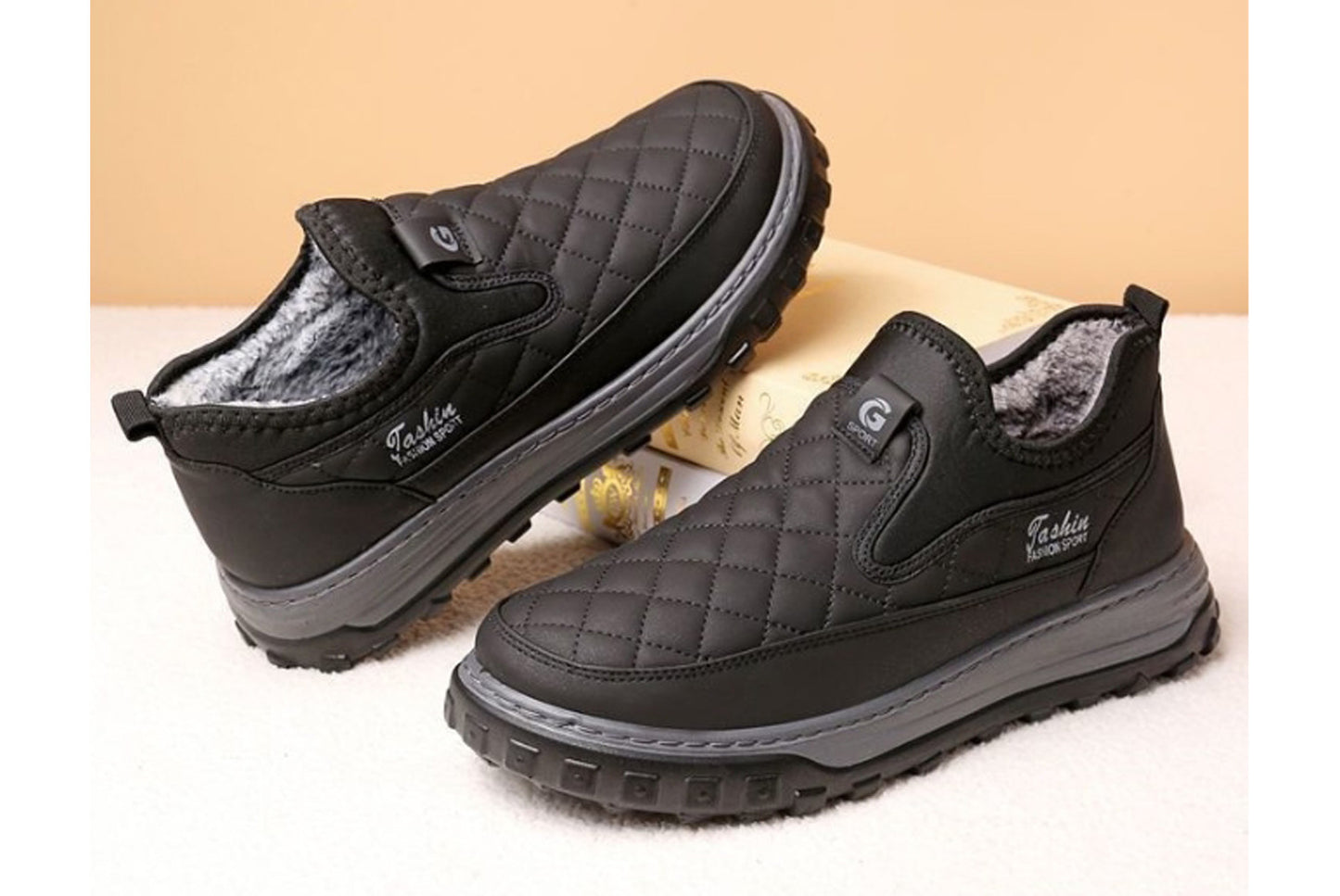 Winter Fleece-Lined Warm Men's Cotton Shoes