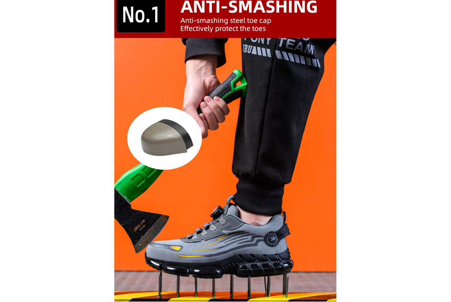 All-Season Breathable Flyknit Safety Shoes