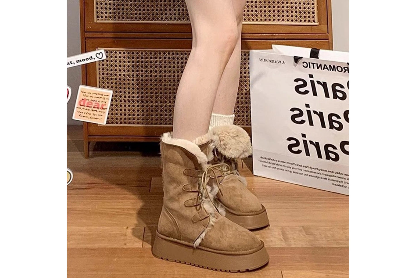 Winter Fleece-Lined Warm Ankle Boots